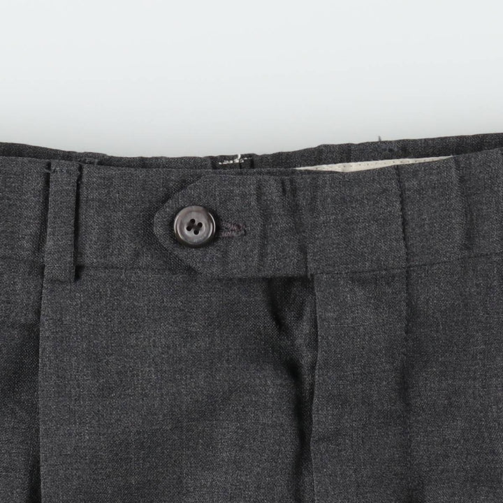 ~1990'S EVAN-PICONE Two-Pleat Wool Trousers, Made in USA, Men's W33 (approx.), Vintage wool Charcoal Vintage Second Hand