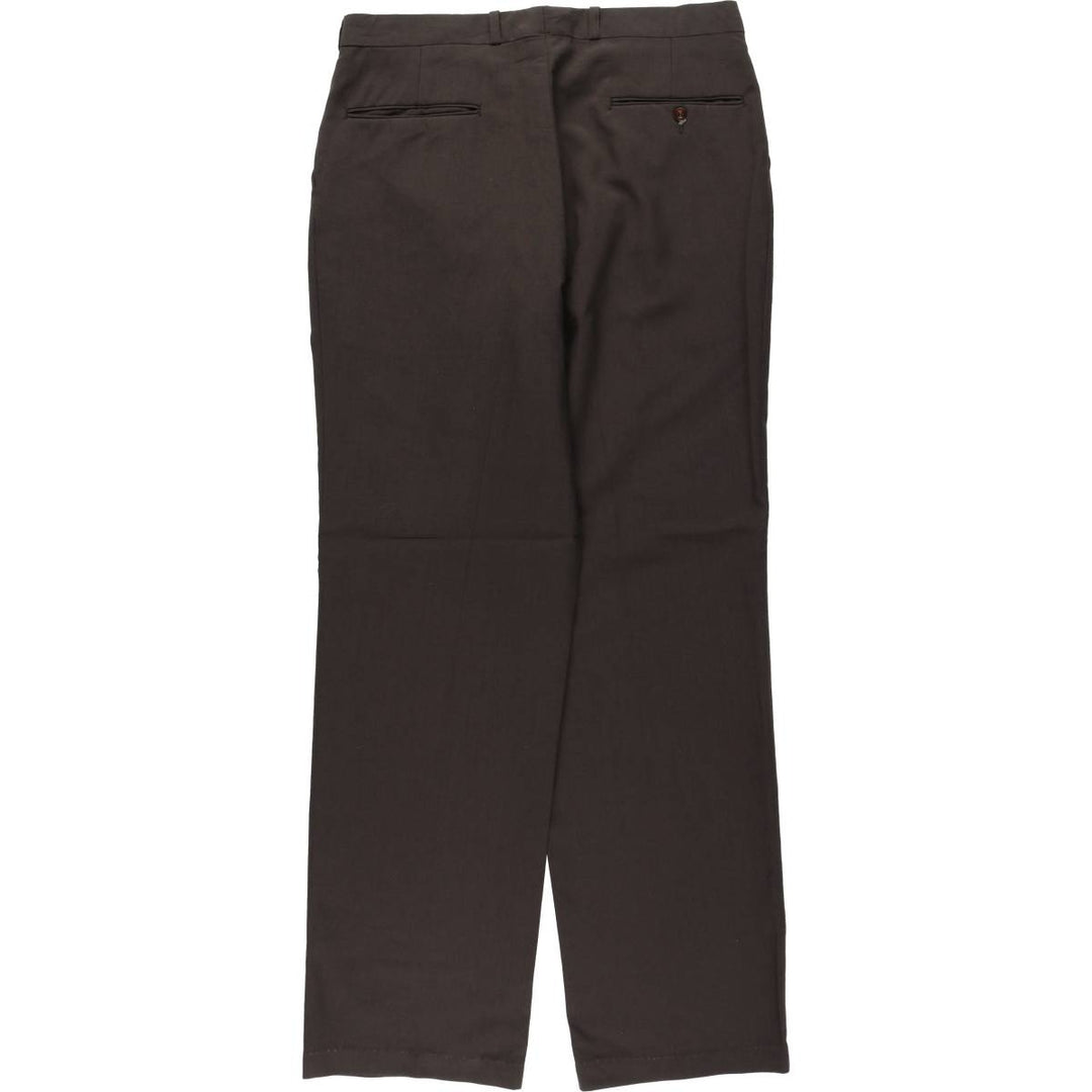 Two-pleat slacks for men, size W34 unclear walnut Vintage Second Hand