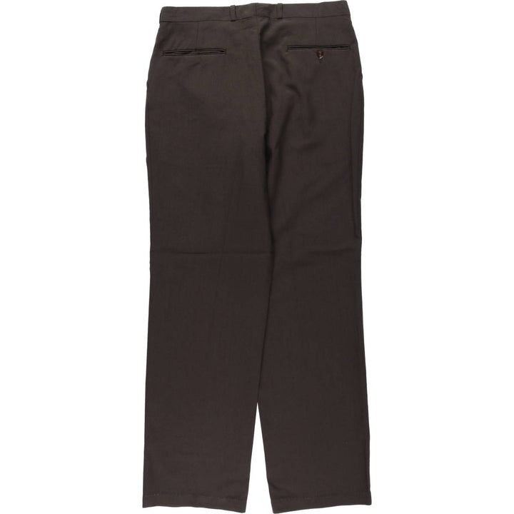 Two-pleat slacks for men, size W34 unclear walnut Vintage Second Hand
