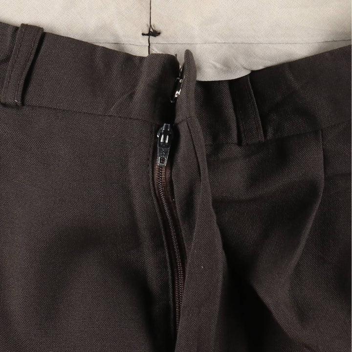Two-pleat slacks for men, size W34 unclear walnut Vintage Second Hand