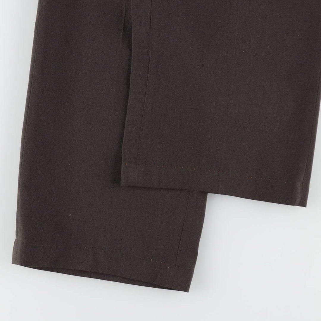 Two-pleat slacks for men, size W34 unclear walnut Vintage Second Hand