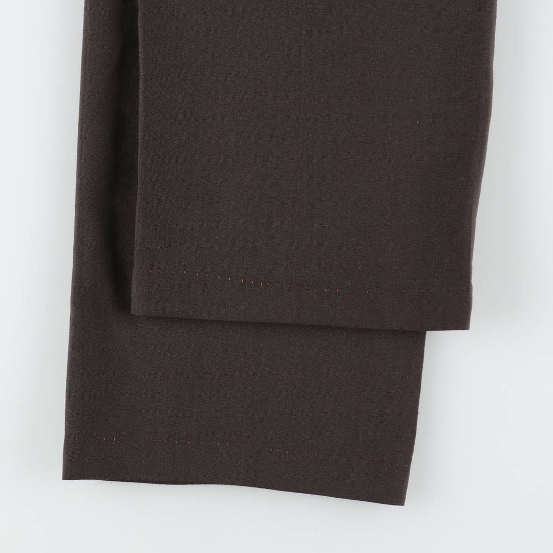 Two-pleat slacks for men, size W34 unclear walnut Vintage Second Hand