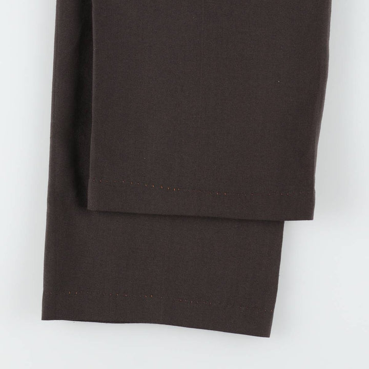 Two-pleat slacks for men, size W34 unclear walnut Vintage Second Hand