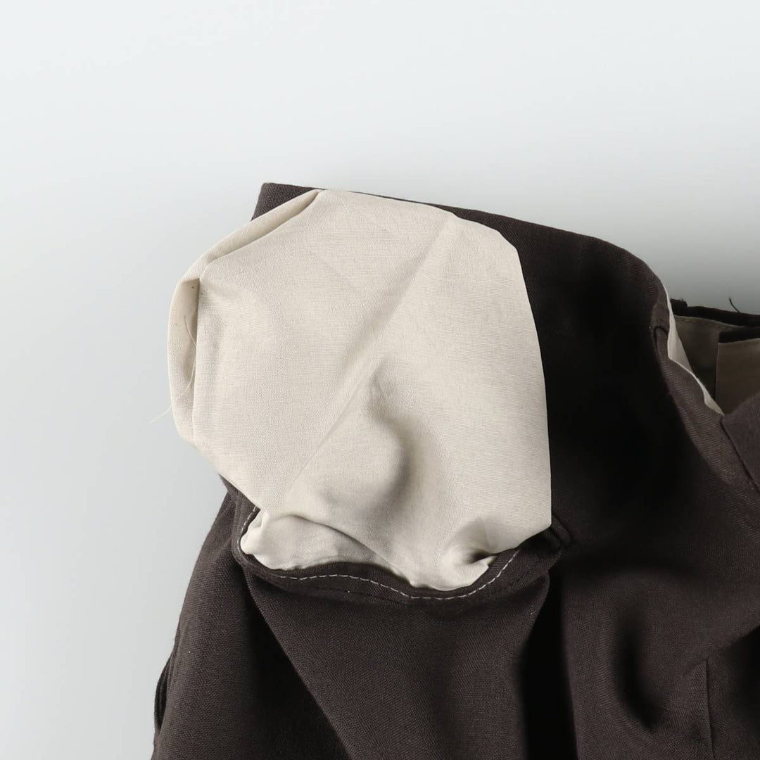 Two-pleat slacks for men, size W34 unclear walnut Vintage Second Hand