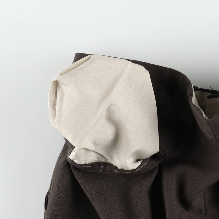 Two-pleat slacks for men, size W34 unclear walnut Vintage Second Hand