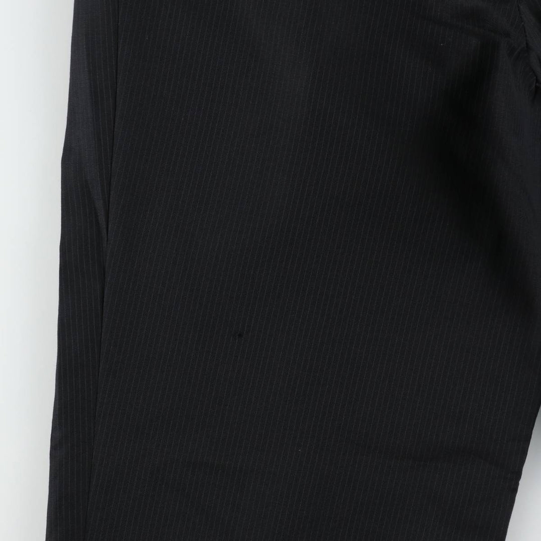 Calvin Klein Stripe Pattern One-Tuck Slacks, Men's Size W33 unclear black type Vintage Second Hand