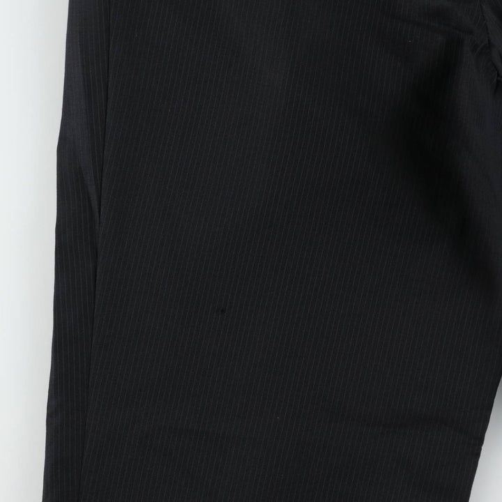 Calvin Klein Stripe Pattern One-Tuck Slacks, Men's Size W33 unclear black type Vintage Second Hand