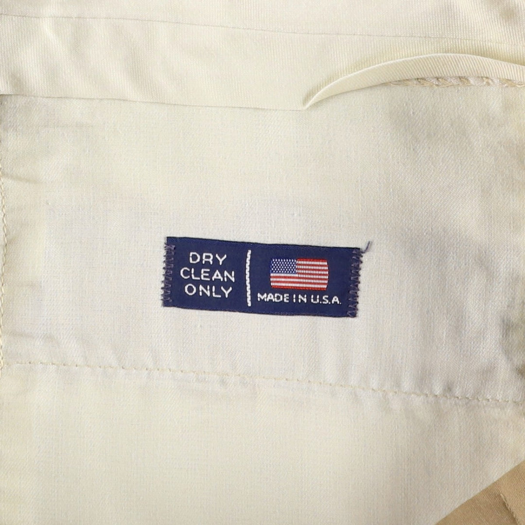 ~90'S NATE'S Two-Pleat Slacks Pants, Made in USA, Men's W32 (approx.), Vintage unclear Beige type Vintage Second Hand