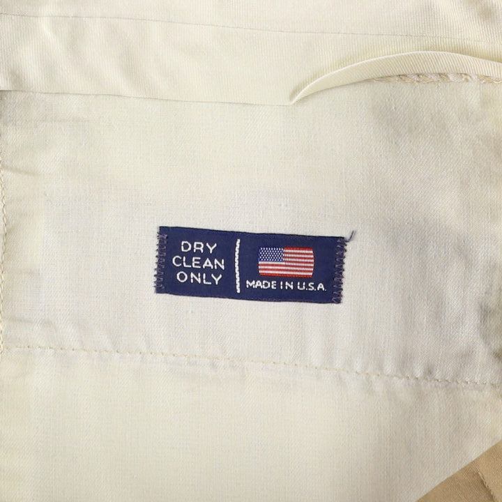 ~90'S NATE'S Two-Pleat Slacks Pants, Made in USA, Men's W32 (approx.), Vintage unclear Beige type Vintage Second Hand