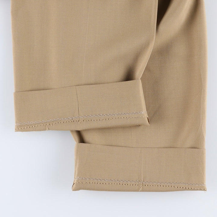 ~90'S NATE'S Two-Pleat Slacks Pants, Made in USA, Men's W32 (approx.), Vintage unclear Beige type Vintage Second Hand