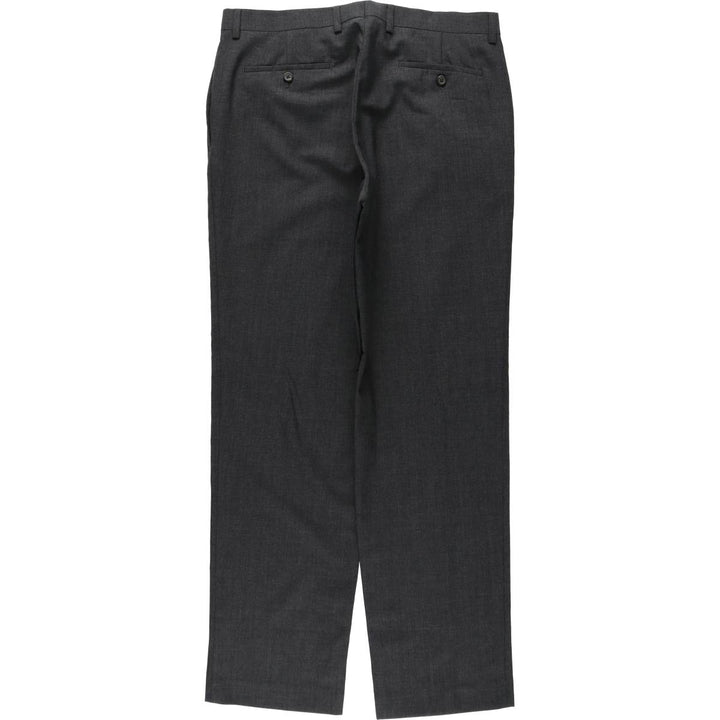 Ralph Lauren LAUREN Polyester x Wool Pants, Men's Size W35 (approx.) wool Charcoal Vintage Second Hand