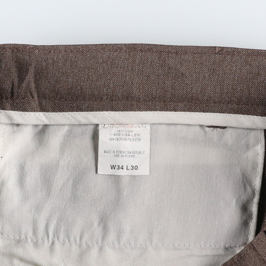 2000'S Levi's Action Slacks, Men's W34 (approx.) polyester brown type Vintage Second Hand