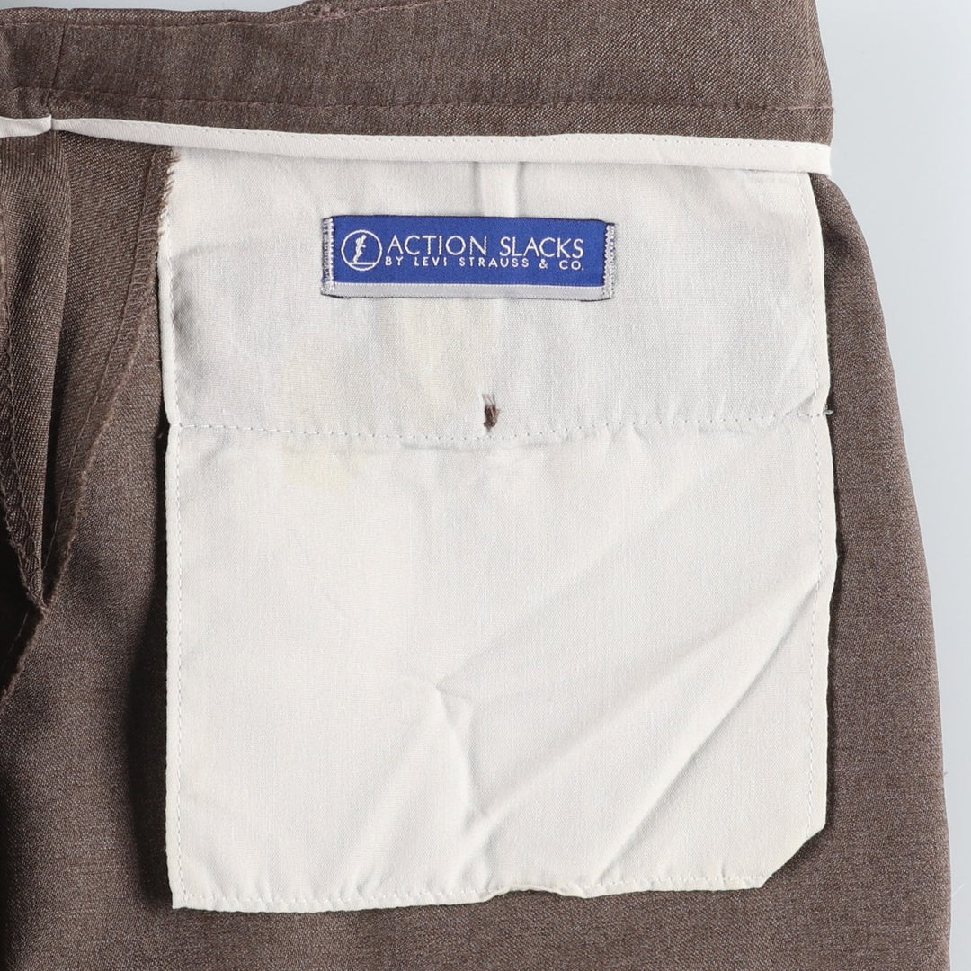 2000'S Levi's Action Slacks, Men's W34 (approx.) polyester brown type Vintage Second Hand