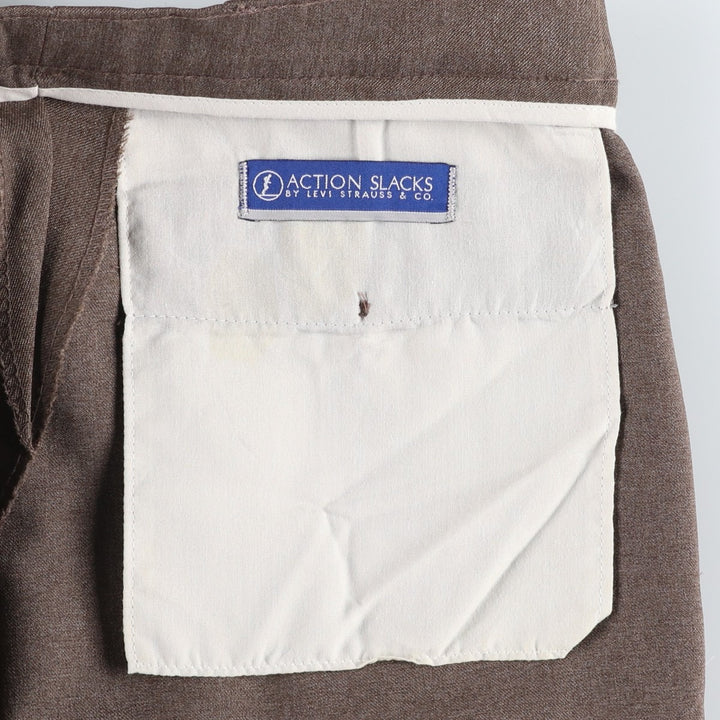 2000'S Levi's Action Slacks, Men's W34 (approx.) polyester brown type Vintage Second Hand