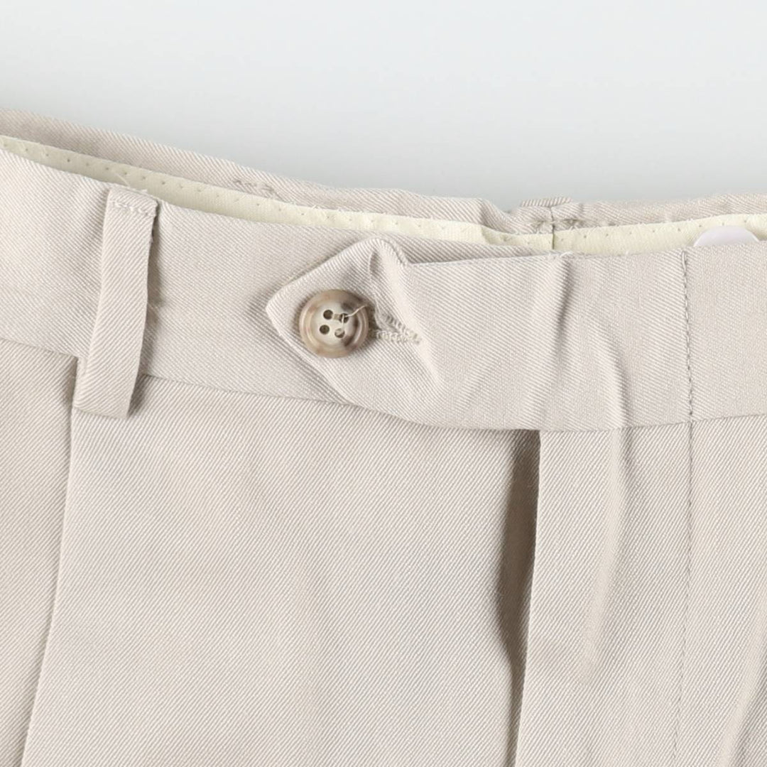 1990'S Jos.A.Bank two-pleat wool trousers/slacks, men's size W33 (approx.) wool Beige type Vintage Second Hand