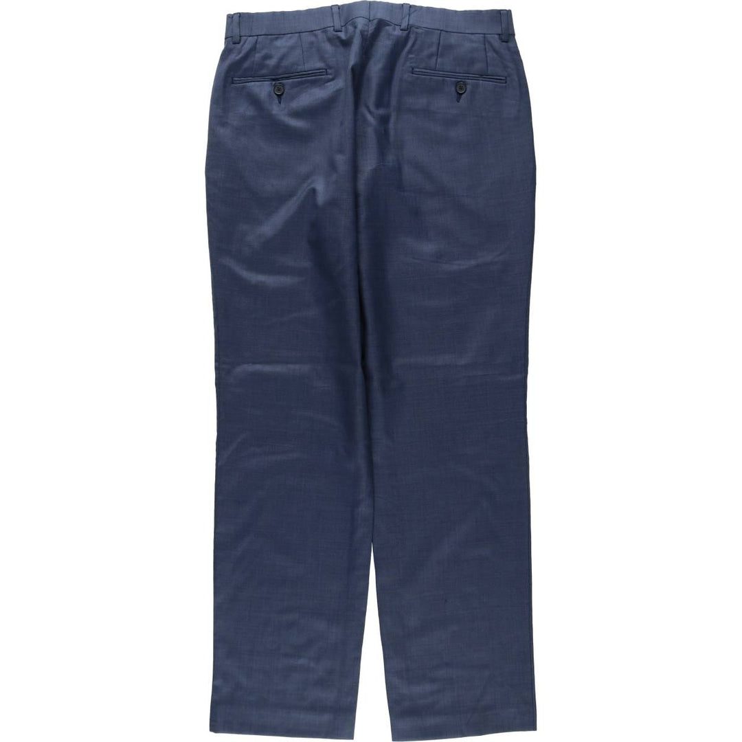 Calvin Klein wool trousers/slacks for men, size W33 (approx.) wool navy blue type Vintage Second Hand