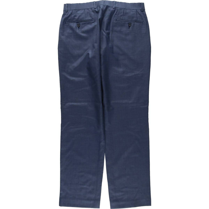 Calvin Klein wool trousers/slacks for men, size W33 (approx.) wool navy blue type Vintage Second Hand