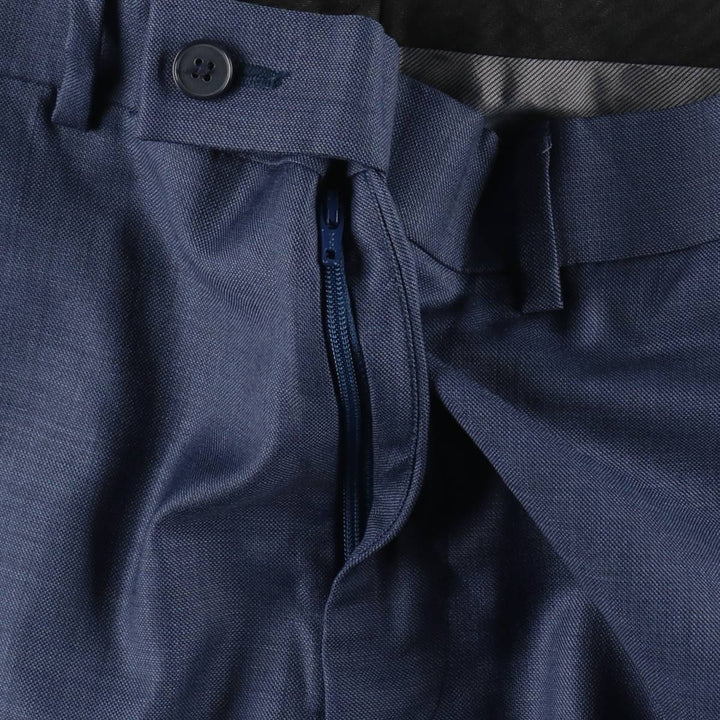 Calvin Klein wool trousers/slacks for men, size W33 (approx.) wool navy blue type Vintage Second Hand