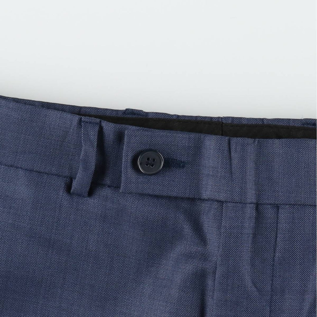 Calvin Klein wool trousers/slacks for men, size W33 (approx.) wool navy blue type Vintage Second Hand