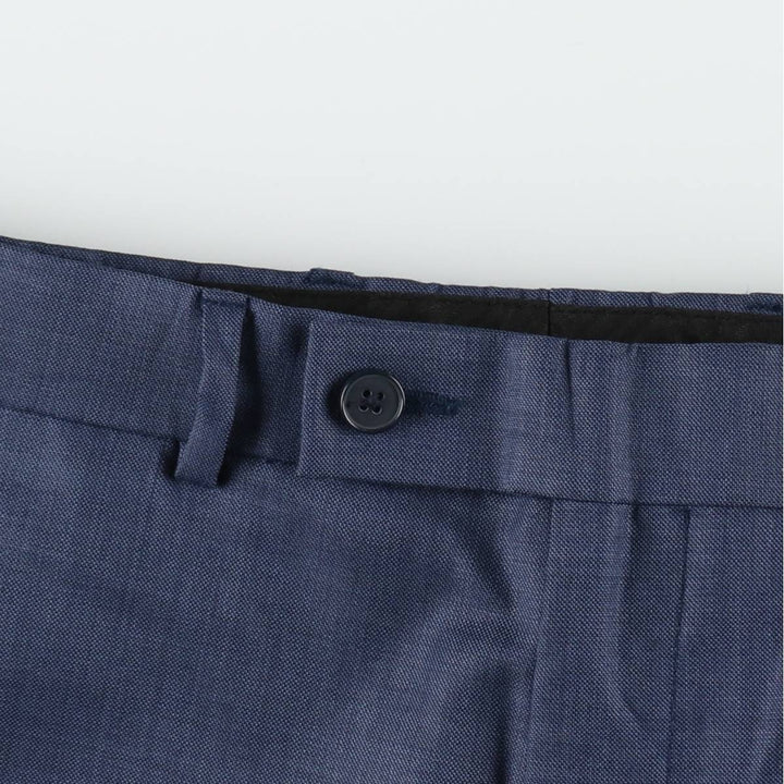 Calvin Klein wool trousers/slacks for men, size W33 (approx.) wool navy blue type Vintage Second Hand