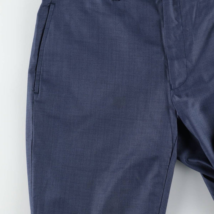 Calvin Klein wool trousers/slacks for men, size W33 (approx.) wool navy blue type Vintage Second Hand