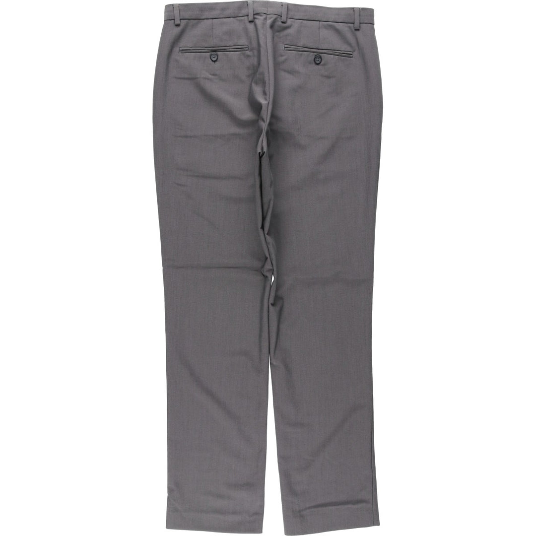 Calvin Klein slacks for men, size W34 (approx.) polyester gray type Vintage Second Hand