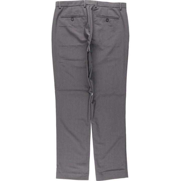 Calvin Klein slacks for men, size W34 (approx.) polyester gray type Vintage Second Hand
