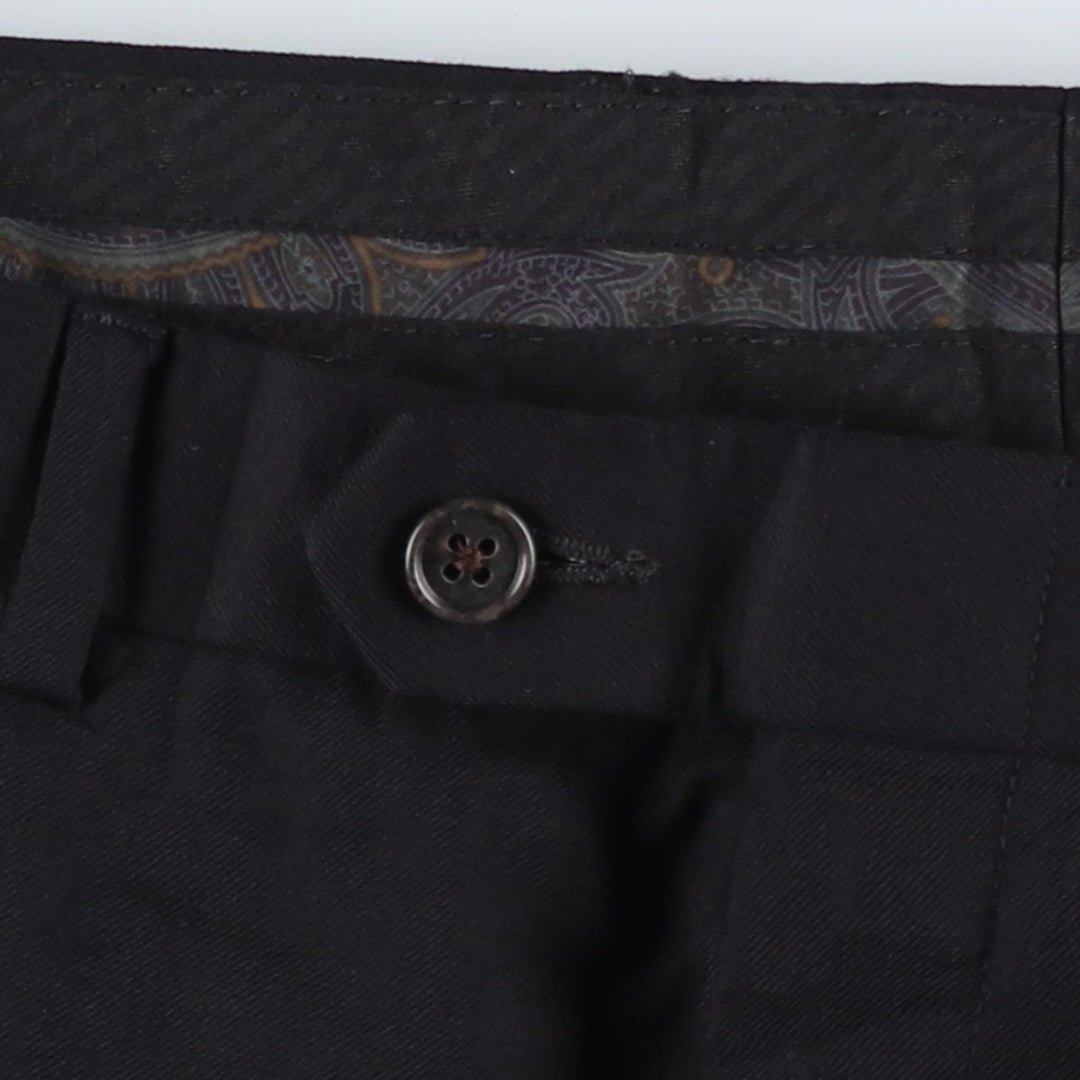 Ralph Lauren LAUREN Wool pants, slacks, men's, W34 equivalent wool black type Vintage Second Hand