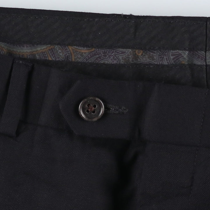 Ralph Lauren LAUREN Wool pants, slacks, men's, W34 equivalent wool black type Vintage Second Hand