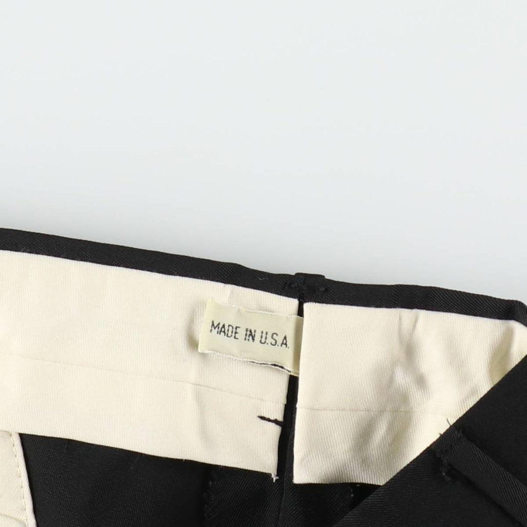~90'S Potomac Collection Two-Pleat Slacks Pants, Made in USA, Men's W35 (approx.) unclear black type Vintage Second Hand