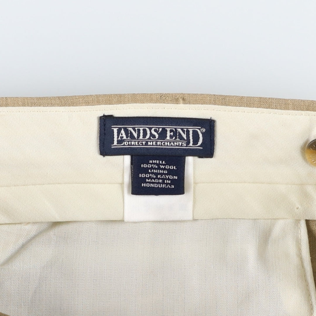 Lands' End wool trousers, men's size W36 (approx.) wool Beige type Vintage Second Hand