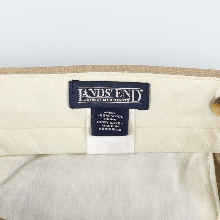 Lands' End wool trousers, men's size W36 (approx.) wool Beige type Vintage Second Hand
