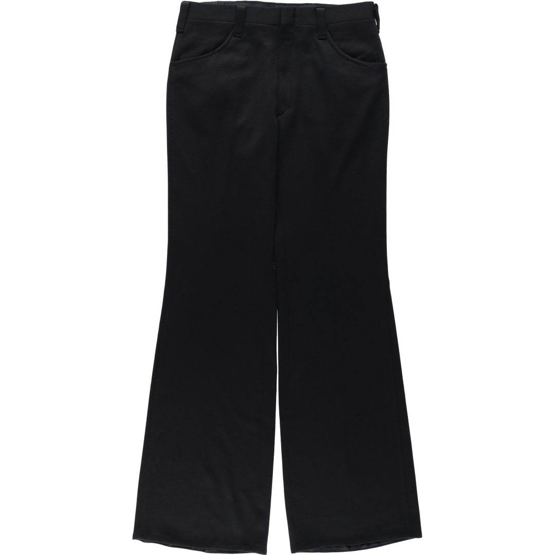 HAGGAR MUSTANG KNITS Flare Pants, Men's W31 (approx.) unclear black type Vintage Second Hand
