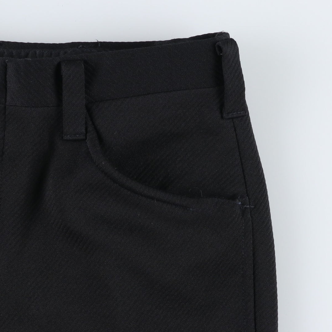 HAGGAR MUSTANG KNITS Flare Pants, Men's W31 (approx.) unclear black type Vintage Second Hand