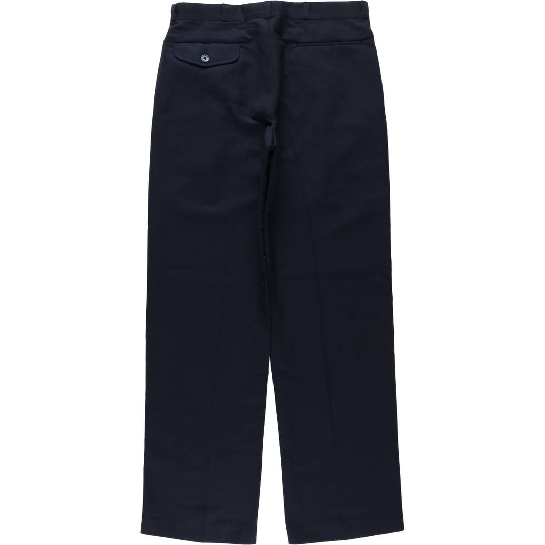 ~90'S HAGGER The Gallery Two-Pleat Slacks Pants, Made in USA, Men's W32 (approx.), Vintage unclear navy blue type Vintage Second Hand