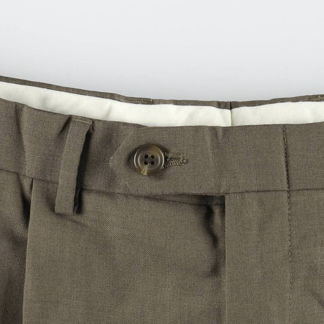 Ralph Lauren TOTAL COMFORT two-pleat wool trousers, men's size W35 (approx.) wool walnut Vintage Second Hand