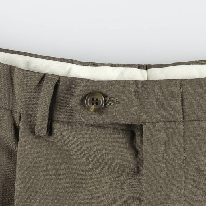Ralph Lauren TOTAL COMFORT two-pleat wool trousers, men's size W35 (approx.) wool walnut Vintage Second Hand