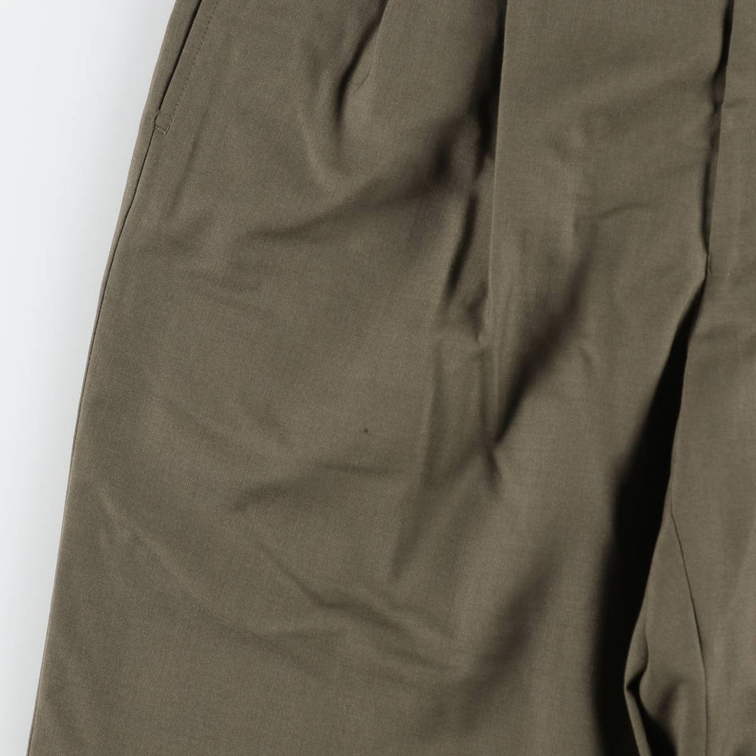 Ralph Lauren TOTAL COMFORT two-pleat wool trousers, men's size W35 (approx.) wool walnut Vintage Second Hand