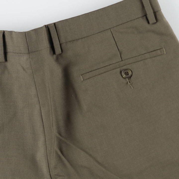 Ralph Lauren TOTAL COMFORT two-pleat wool trousers, men's size W35 (approx.) wool walnut Vintage Second Hand