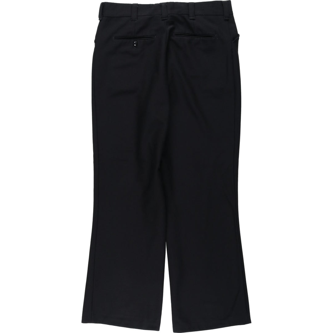 1980'S Executive Service Flare Pants, Made in USA, Men's W35 (approx.), Vintage polyester black type Vintage Second Hand