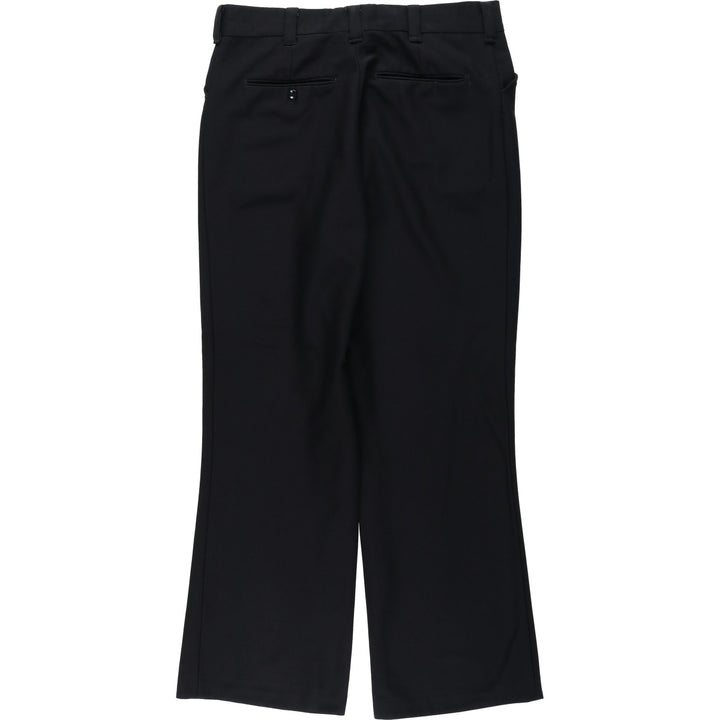 1980'S Executive Service Flare Pants, Made in USA, Men's W35 (approx.), Vintage polyester black type Vintage Second Hand