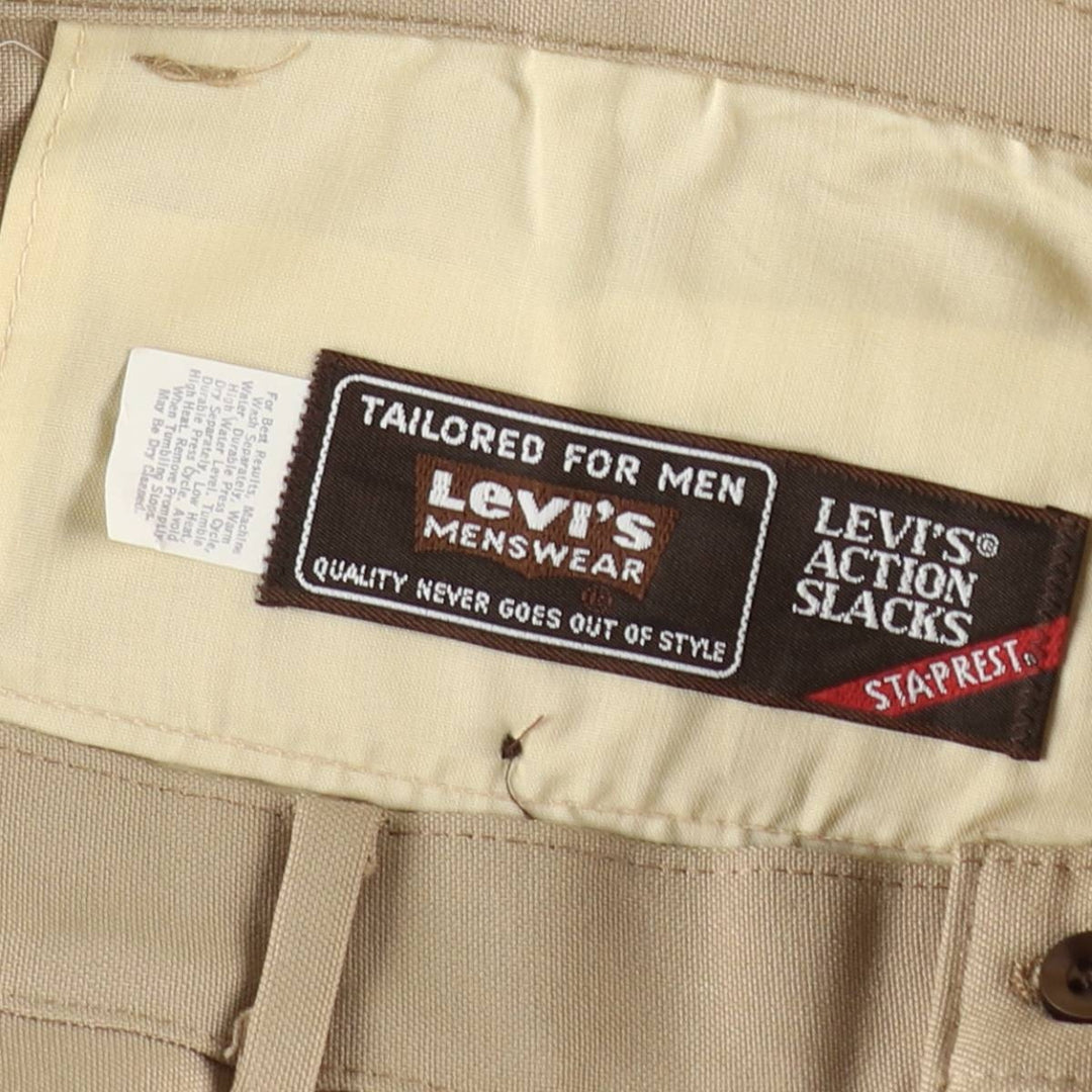 ~1980'S Levi's ACTION SLACKS STA-PREST slacks pants, men's size W32 (approx.), vintage. unclear Beige type Vintage Second Hand
