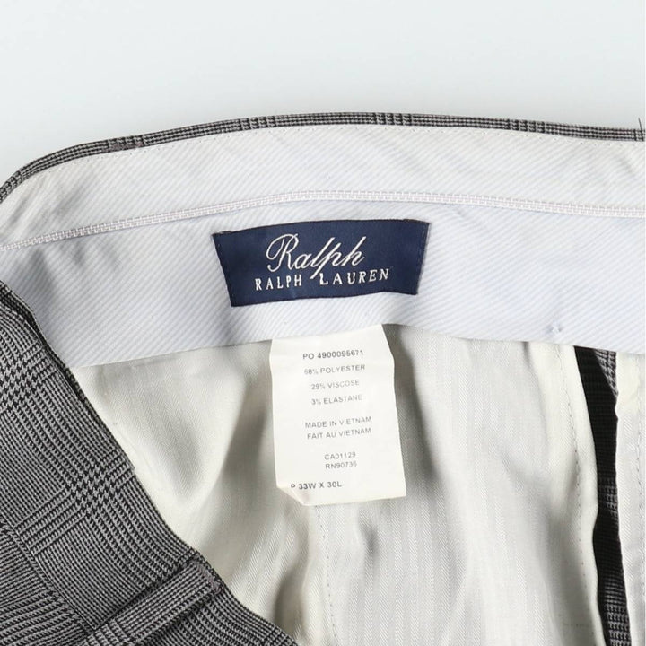 Ralph Lauren Ralph Lauren slacks pants, size 33W x 30L, equivalent to men's W34. polyester gray type Vintage Second Hand