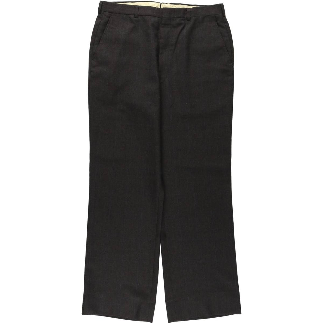 Check Pattern Slacks Pants Men's W34 unclear gray type Vintage Second Hand