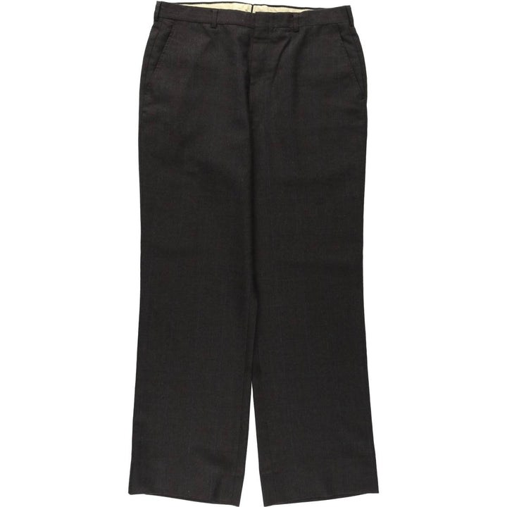 Check Pattern Slacks Pants Men's W34 unclear gray type Vintage Second Hand