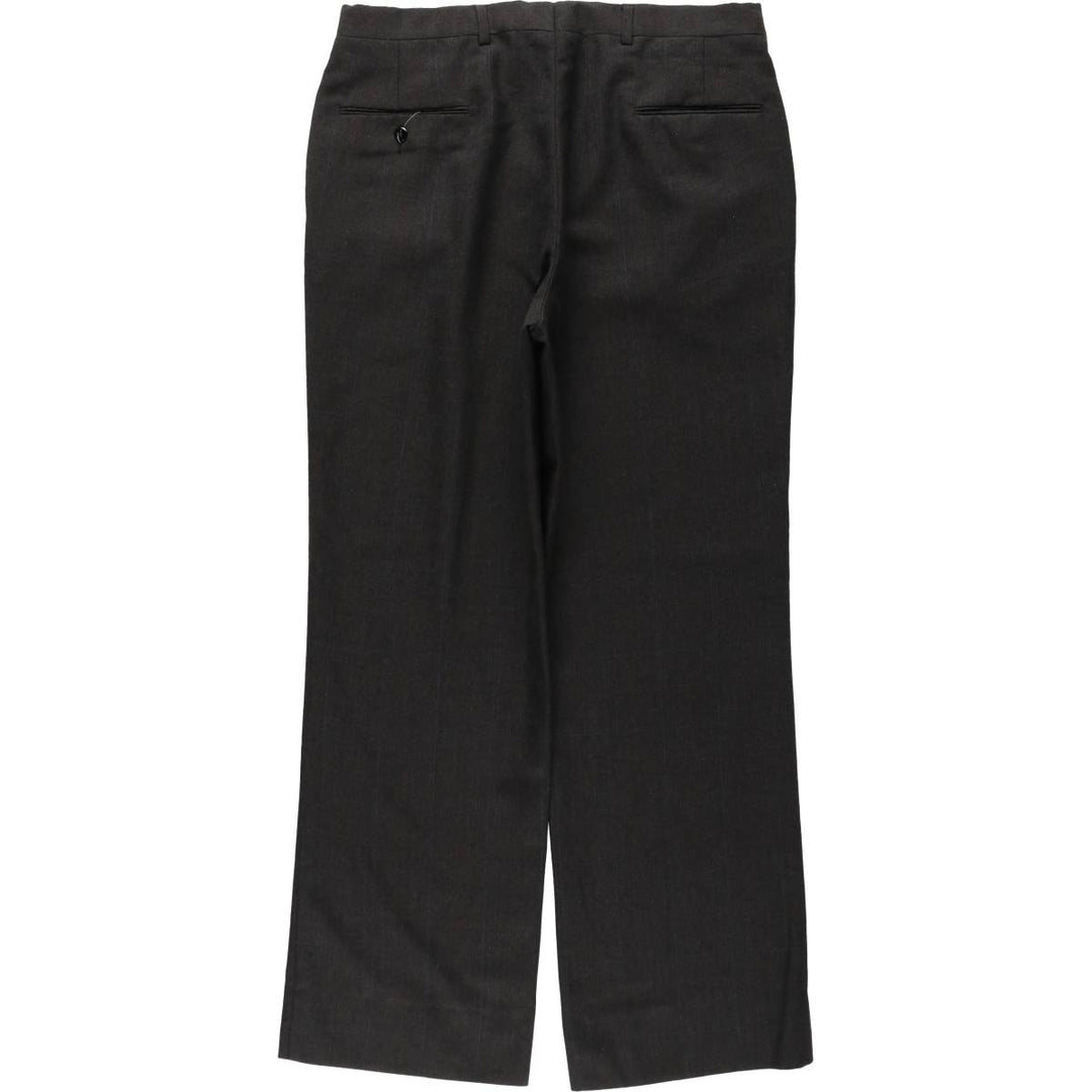 Check Pattern Slacks Pants Men's W34 unclear gray type Vintage Second Hand