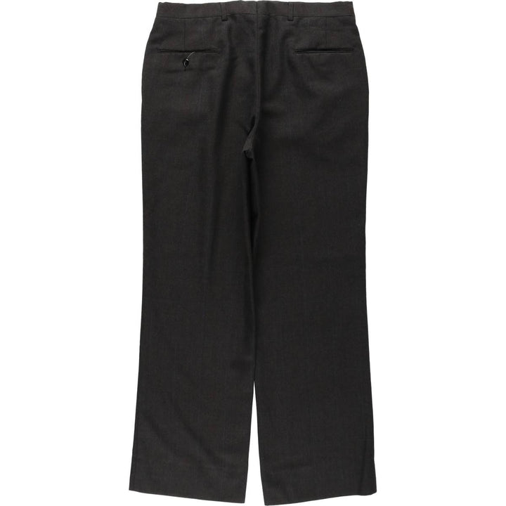 Check Pattern Slacks Pants Men's W34 unclear gray type Vintage Second Hand