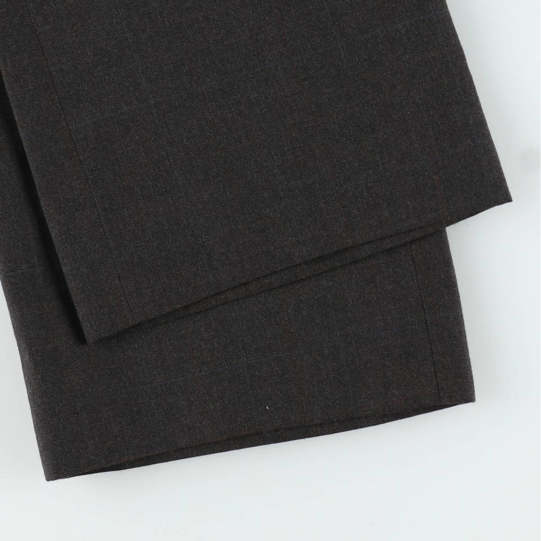 Check Pattern Slacks Pants Men's W34 unclear gray type Vintage Second Hand