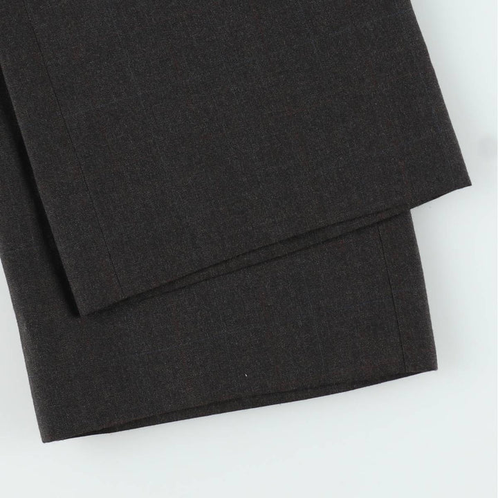 Check Pattern Slacks Pants Men's W34 unclear gray type Vintage Second Hand