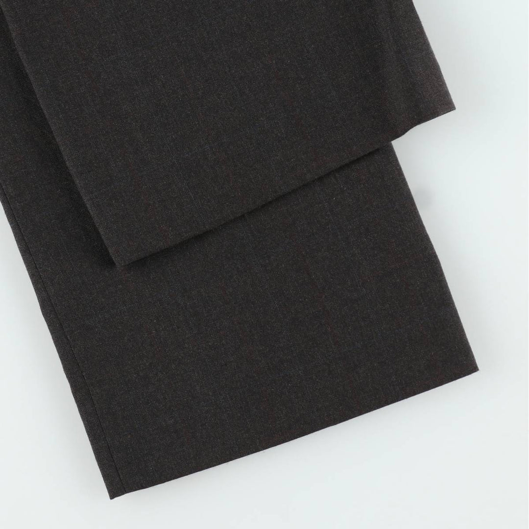 Check Pattern Slacks Pants Men's W34 unclear gray type Vintage Second Hand